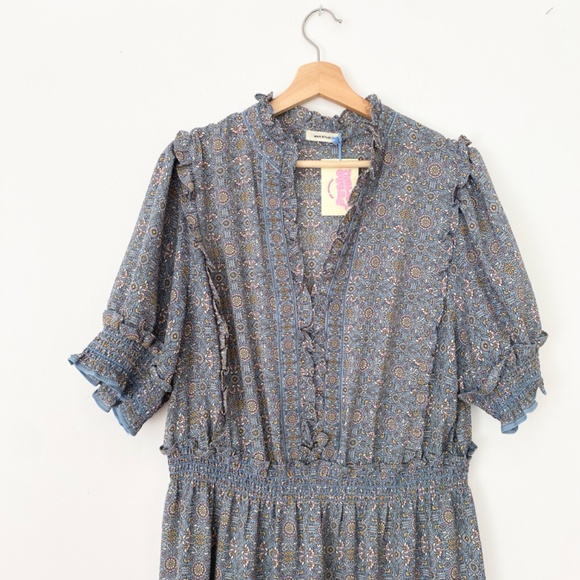 Max studio puff sleeve floral dress - Picture 3 of 5